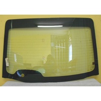 FORD LASER KJ - 10/1994 to 1/1997 - 3DR HATCH - REAR WINDSCREEN GLASS - UPPER PIECE - GREEN - WITH WIPER HOLE