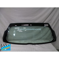 HONDA JAZZ GD - 10/2002 to 8/2008 - 5DR HATCH - REAR WINDSCREEN GLASS - HEATED , 1 HOLE, TOP CORNER CUT OFF FOR LARGE SPOILER