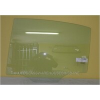 KIA RIO JB - 8/2005 to 8/2011 - 5DR HATCH - PASSENGERS - LEFT SIDE REAR DOOR GLASS - GREEN