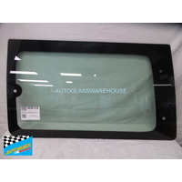 SUITABLE FOR TOYOTA TOWNACE SBV SR40 - 1/1997 to 10/2004 - (BONNET AT FRONT) - DRIVERS -  RIGHT SIDE FRONT FLIPPER CARGO GLASS - GREEN - 3 HOLES 