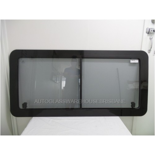 IVECO DAILY - 3/2002 to 3/2015 - LWB VAN - PASSENGERS - LEFT SIDE MIDDLE SLIDING WINDOW BONDED - (WITH CENTRE UPRIGHT REMOVED) -1585 x 770 - NEW