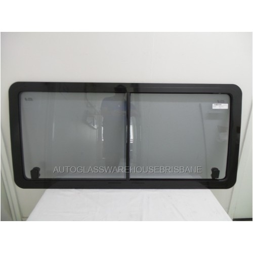 MERCEDES SPRINTER LWB - 2/1998 to 8/2006 -  LEFT SIDE - MIDDLE & REAR - SLIDING WINDOW GLASS ASSEMBLY - ALUMINIUM FRAME (GLUE IN) - 1335 x 630   - NEW