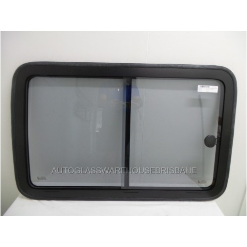 RENAULT MASTER X70 - 9/2004 to 3/2011 - LWB VAN - RIGHT SIDE REAR SLIDING GLASS UNIT - 1020 x 650 (OPENING IS AT FRONT–OPENING MEASURES 335 x 540) NEW