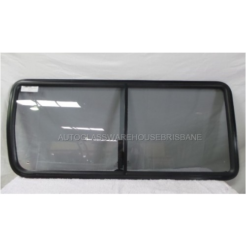 suitable for TOYOTA HIACE 100 SERIES - 12/1989 to 12/2004 - VAN - PASSENGER - LEFT SIDE FRONT SLIDING WINDOW UNIT (495 X 1120) - KINGSLEY - NEW