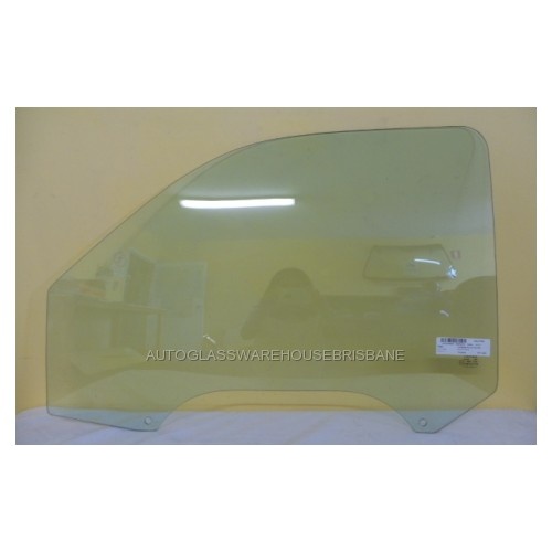 FORD COURIER PE/PG/PH - 1/1999 TO 11/2006 - UTILITY - PASSENGERS - LEFT SIDE FRONT DOOR GLASS - GREEN - (790mm) - NEW