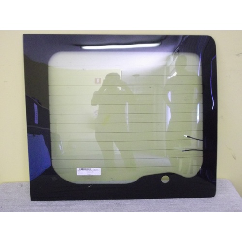 FORD TRANSIT VH/VJ/VM - 11/2000 TO 9/2014 - VAN - RIGHT SIDE REAR BARN DOOR GLASS - HEATED WITH WIPER HOLE - 637h X 734w - GREEN - NEW