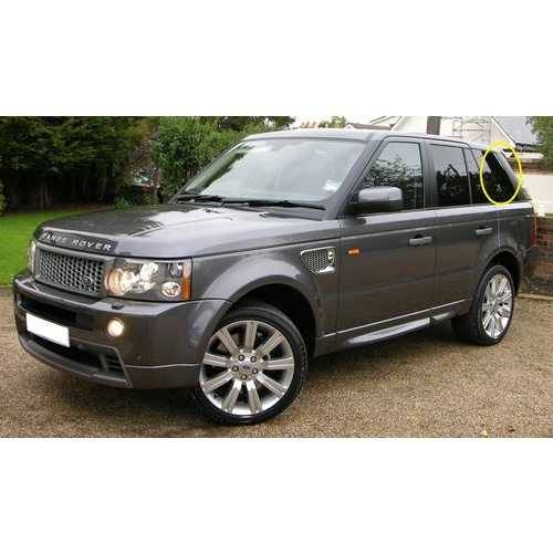 LAND ROVER RANGE ROVER SPORT - 8/2005 TO CURRENT - 4DR WAGON - PASSENGERS - LEFT SIDE REAR CARGO GLASS - WITH AERIAL - GREEN - NEW