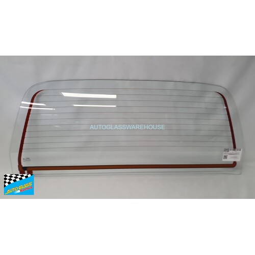 suitable for TOYOTA 4RUNNER RN/LN/YN130 - 10/1989 to 6/1996 - 2DR/4DR WAGON - REAR WINDSCREEN GLASS - HEATED - CLEAR (WINDUP WINDOW) - NEW