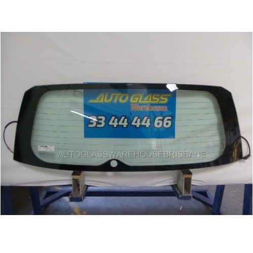 SUITABLE FOR TOYOTA RAV4 30 SERIES - 1/2006 TO 2/2013 - 5DR WAGON - REAR WINDSCREEN GLASS - HEATED, ANTENNA, WIPER HOLE - GREEN - NEW