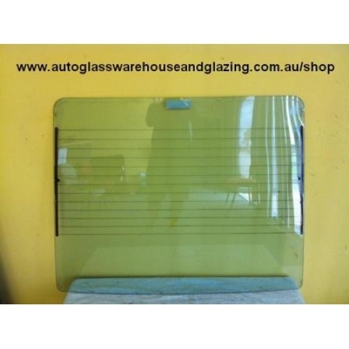 suitable for TOYOTA CELICA RA40 -1/1978 to 10/1981 - 3DR HATCH - REAR WINDSCREEN GLASS - (SECOND-HAND)