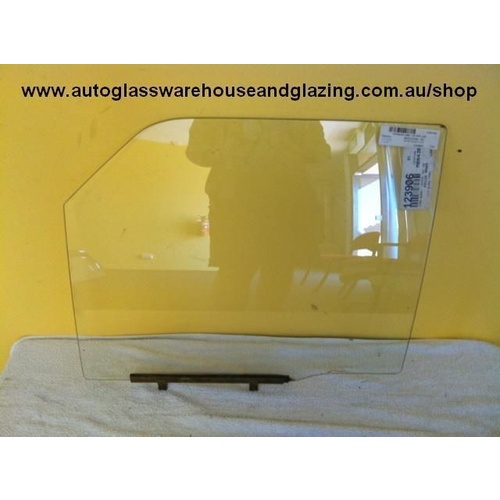 suitable for TOYOTA HILUX LN/RN50/60 - 11/1983 to 1/1988 - UTE - PASSENGERS - LEFT SIDE FRONT DOOR GLASS (1/4 TYPE) - GLASS ONLY - NEW