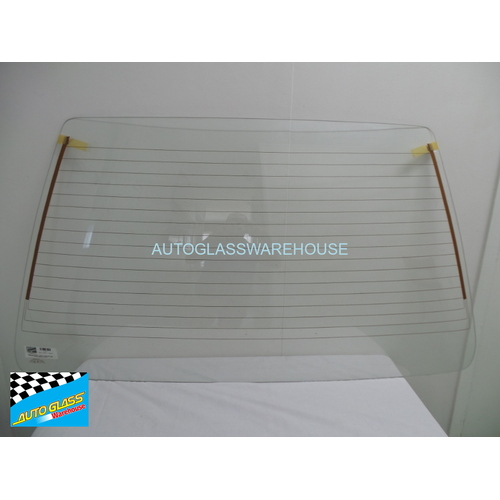 NISSAN LARGO IMPORT - 12/1986 to 12/1993 - VAN - REAR WINDSCREEN GLASS - HEATED - CLEAR BENT AT BASE WITHOUT WIPER HOLE - NEW 1325w X 755h