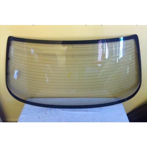 suitable for TOYOTA CORONA IMPORT ST170 - 1988 to 1992 - 4DR SEDAN - REAR WINDSCREEN GLASS - (SECOND-HAND)