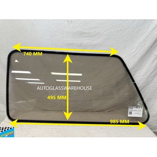suitable for TOYOTA TOWNACE CR31 IMPORT - 1992 to 1996 - VAN - LEFT SIDE REAR FIXED GLASS (985W x 495H) - (Second-hand)