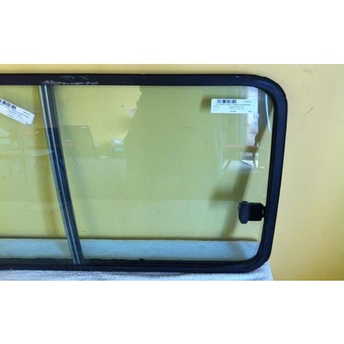 suitable for TOYOTA TARAGO YR22 - 2/1983 to 8/1990 - WAGON - LEFT SIDE MIDDLE SLIDING DOOR (REAR 1/2 GLASS) - CLEAR - NEW