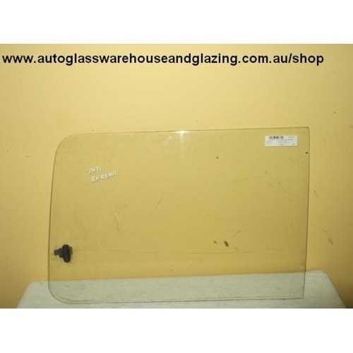 suitable for TOYOTA HIACE YH50 - VAN 2/83>10/89 - RIGHT SIDE SLIDING GLASS REAR - VERY REAR HALF - (Second-hand)
