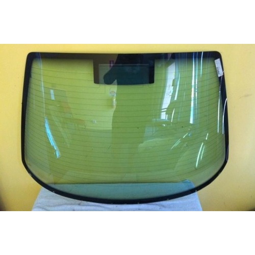 AUDI 80 90 B3 B4 QUATTRO - 1/1987 TO 6/1995 - COUPE - REAR WINDSCREEN GLASS - WITH STOP LIGHT - 1310w X 890h (Second-hand)