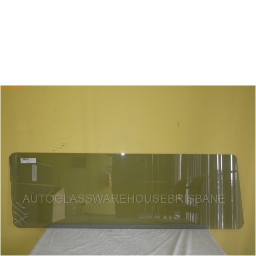 NISSAN URVAN E24 - 3/1987 to 12/1993 - LWB VAN - DRIVERS - RIGHT SIDE FIXED REAR "CURVED" CARGO GLASS - 1419 x 459 - NEW