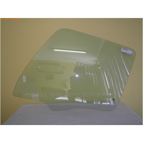 MITSUBISHI FIGHTER FK/FM - 1995 to 2007 - TRUCK/WIDE CAB - PASSENGERS - LEFT SIDE FRONT DOOR GLASS -  (2 HOLES, WITHOUT CURB SIGHT IN LH DOOR) - NEW
