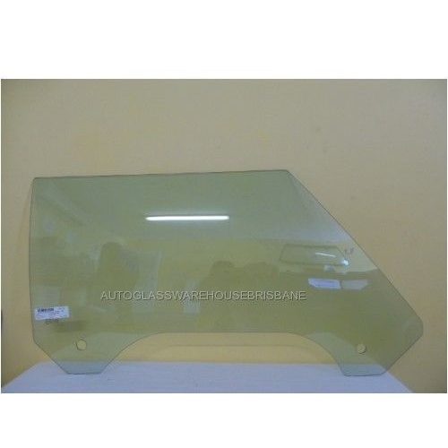 MINI COOPER R50 CABRIO - 3/2002 TO 2/2009 - 2DR CABRIO/3DR HATCH - RIGHT SIDE FRONT DOOR GLASS - GREEN (2 HOLES) - NEW