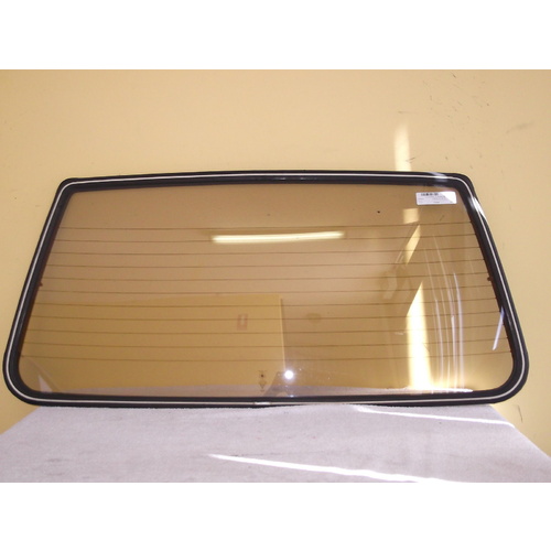suitable for TOYOTA CORONA XT130 - 10/1979 to 7/1983 - 5DR WAGON -  REAR WINDSCREEN GLASS - (SECOND-HAND)