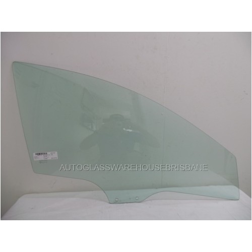 MAZDA 3 BL - 4/2009 to 11/2013 - SEDAN/HATCH - DRIVERS - RIGHT SIDE FRONT DOOR GLASS - 2 HOLES - GREEN - NEW