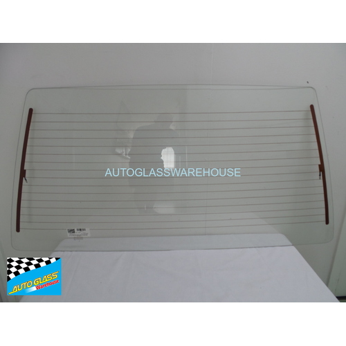 suitable for TOYOTA TARAGO YR22 - 2/1983 to 8/1990 - HIGH ROOF IMPORT VAN - REAR WINDSCREEN GLASS - HEATED - CLEAR  (1320w x 650h) - NEW