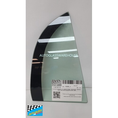HOLDEN VECTRA ZC - JT - 2/2003 to 7/2005 - 4DR SEDAN - DRIVERS - RIGHT SIDE REAR QUARTER GLASS - NEW
