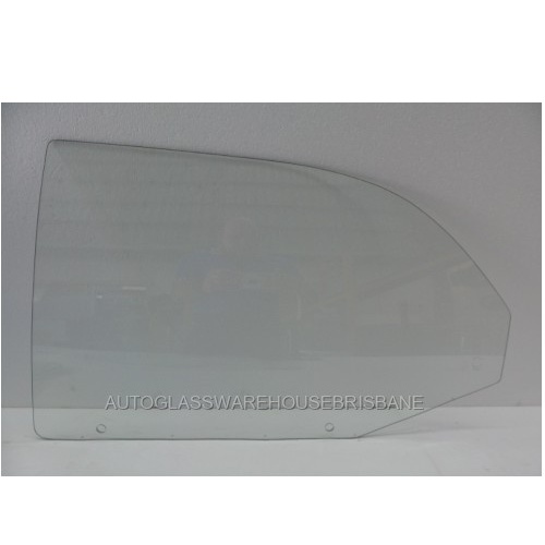 FORD CORTINA TD-TE - 1973 to 1979 - 4DR SEDAN - PASSENGERS - LEFT SIDE REAR DOOR GLASS - 2 HOLES - CLEAR - (SECOND-HAND)
