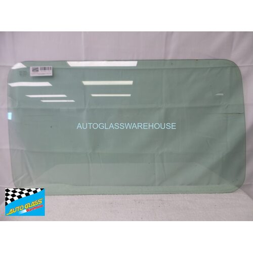 FORD TRANSIT VE - 4/1994 to 9/2000 - VAN - PASSENGERS - LEFT SIDE REAR CARGO GLASS - GREEN - (970w X 570h - "S" RUBBER) - NEW