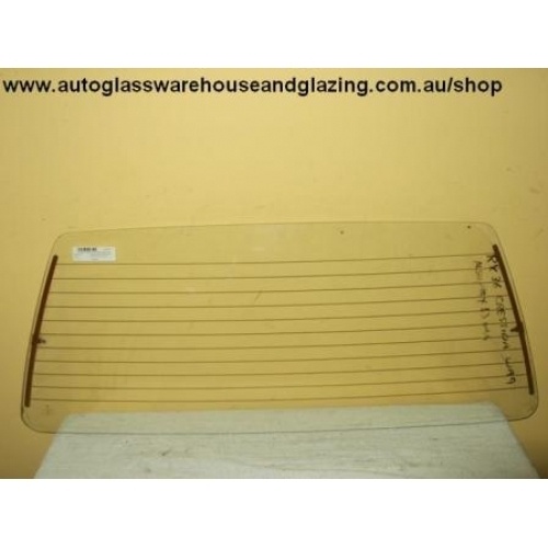 suitable for TOYOTA CRESSIDA MX32/MX36 - 4/1977 to 12/1980 - 4DR WAGON - REAR WINDSCREEN GLASS - (SECOND-HAND)