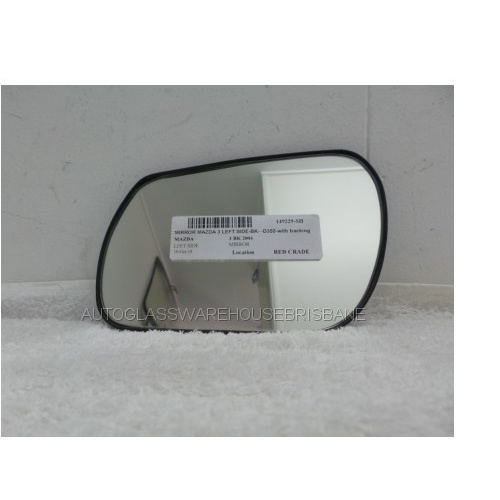 MAZDA 3 BK - 1/2004 to 3/2009 - 5DR HATCH - LEFT SIDE MIRROR WITH BACKING - D350 - (Second-hand)