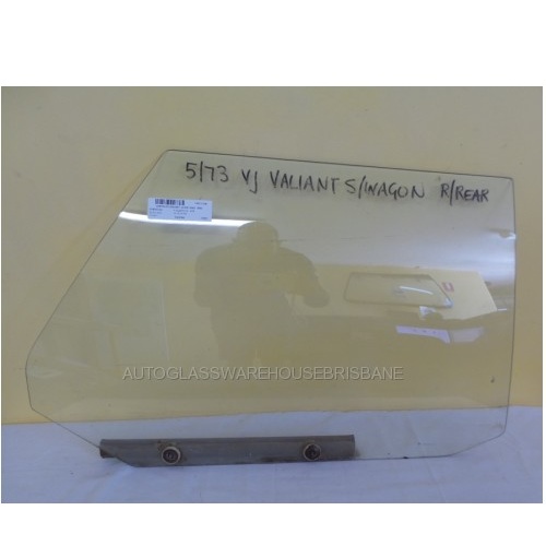 CHRYSLER VALIANT VH-VJ-VK-CL-CM - 1971 to 1981 - 5DR WAGON - DRIVERS - RIGHT SIDE REAR DOOR GLASS - (Second-hand)