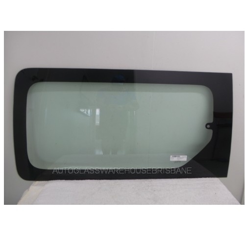 HYUNDAI iMAX KMHWH - 2/2008 to CURRENT - VAN - PASSENGERS - LEFT SIDE FRONT SLIDING DOOR GLASS - 1 HOLE - NEW
