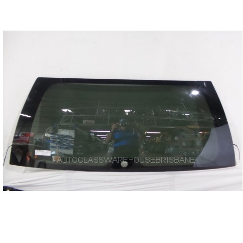 suitable for TOYOTA PRADO 120 SERIES - 2/2003 to 10/2009 - 3DR/5DR WAGON - REAR WINDSCREEN GLASS (HEATED-1 HOLE) - PRIVACY GREY - NEW