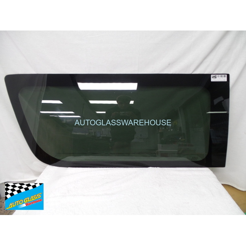 suitable for TOYOTA HIACE 220 SERIES - 4/2005 to 4/2019 - TRADE VAN OR MAXI - LEFT SIDE FRONT CARGO GLASS SLIDING - DARK GREY (NARROWER CERAMIC) - NEW