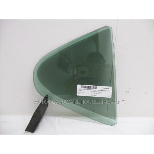 suitable for LEXUS IS250 GSE20R - 11/2005 to CURRENT - 4DR SEDAN - DRIVERS - RIGHT SIDE REAR QUARTER GLASS - DARK GREEN - (Second-hand)
