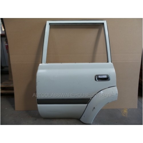 suitable for TOYOTA LANDCRUISER 80 SERIES - 5/1990 to 3/1998 - 5DR WAGON - LEFT SIDE REAR DOOR - WHITE SMALL DENTS - BRISBANE PICK UP ONLY - (Second-h
