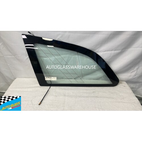 AUDI Q7 4L - 9/2006 to 6/2015 - 5DR WAGON - PASSENGERS - LEFT SIDE REAR CARGO GLASS - (AFTERMARKET NO MOULD)- GREEN - NEW