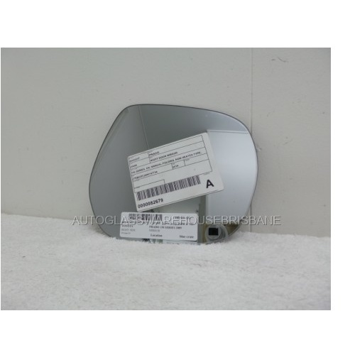 suitable for TOYOTA LC PRADO 150/ 200 SERIES - 11/2009 to 9/2021 - WAGON - RIGHT SIDE CURVED MIRROR ONLY - 200w X 180h - SUIT BACKING 8854-SR1400 - (