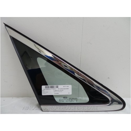 KIA CARNIVAL YP - 12/2014 TO 12/2020 - VAN - DRIVERS - RIGHT SIDE FRONT QUARTER GLASS - ENCAPSULATED - (Second-hand)