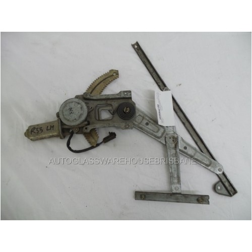 NISSAN SKYLINE R33 - 1/1993 to 1/1998 - 2DR COUPE - PASSENGERS - LEFT SIDE FRONT WINDOW REGULATOR - ELECTRIC - (Second-hand)