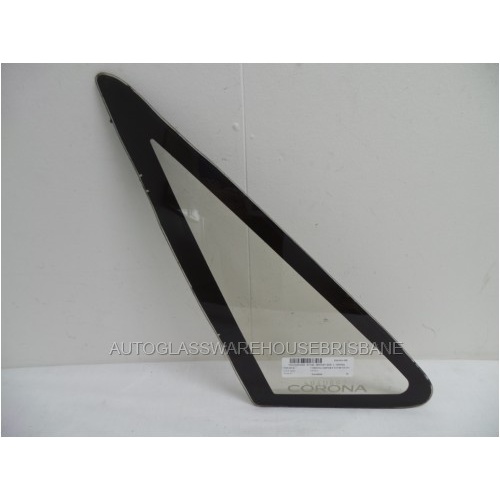 suitable for TOYOTA CORONA IMPORT ST150 - 1983 to 1987 - 5DR SEDAN - LEFT SIDE OPERA GLASS - (SECOND-HAND)