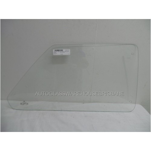 SUBARU JUSTY SJ10 - 1987 - 3DR HATCH - DRIVERS - RIGHT SIDE REAR OPERA/CARGO GLASS - 3 HOLES - 735 X 390 - NEW