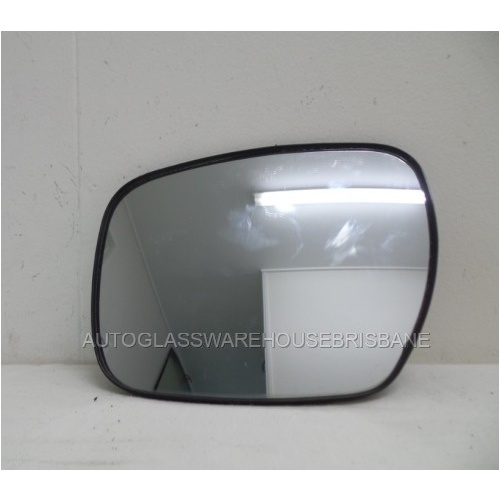 MAZDA CX-7 11/2007 to 02/2012 - 5DR WAGON - PASSENGERS - LEFT SIDE MIRROR WITH BACKING PLATE - C235- CURVED GLASS - 133MM HIGH X 193MM WIDEST ANGLE 