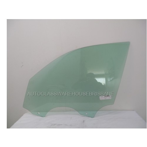 BMW X3 F25 SERIES - 3/2011 TO 10/2017 - 5DR WAGON - PASSENGERS - LEFT SIDE FRONT DOOR GLASS - 2 HOLES - GREEN - NEW