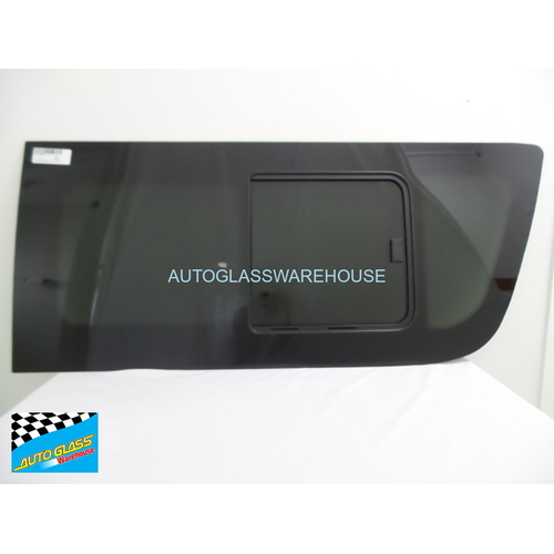 suitable for TOYOTA HIACE 200 SERIES - 4/2005 to 4/2019 - TRADE / COMMUTER VAN - RIGHT SIDE FRONT SLIDING UNIT - PRIVACY TINTED - 564 X 1318 - NEW