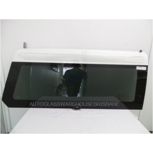 suitable for TOYOTA HILUX ZN210 - 3/2005 to 2015 - 2DR/4DR UTE - RIGHT SIDE CANOPY GLASS - ALPHA - 1390 X 450 - NO KEY - (Second-hand)