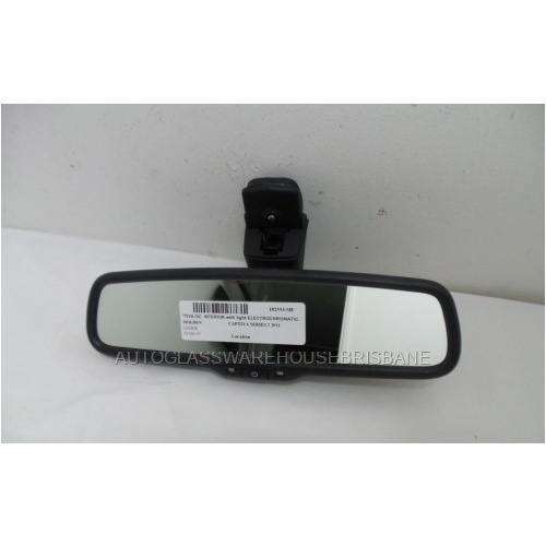 HOLDEN CAPTIVA SERIES 2 - 3/2011 to 12/2017 - WAGON - CENTER INTERIOR REAR VIEW MIRROR W/ LIGHT - ELECTROCHROMATIC TYPE S2 - E11 026002 (Second-hand)