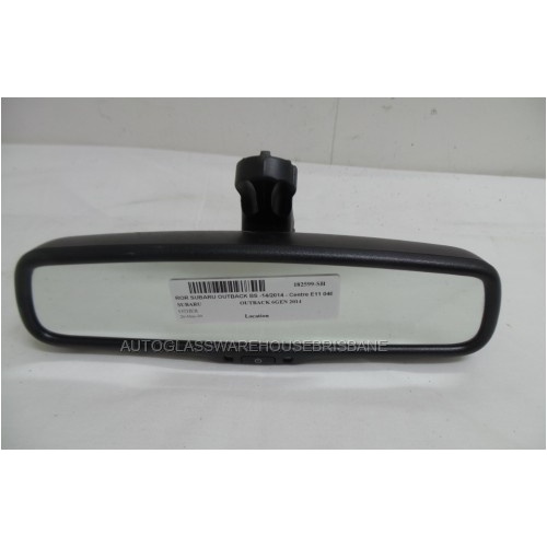 SUBARU OUTBACK 6TH/7th GEN BS/BT - 12/2014 to 2024 - 4DR WAGON - CENTER INTERIOR REAR VIEW MIRROR - E11 046660 - (Second-hand)